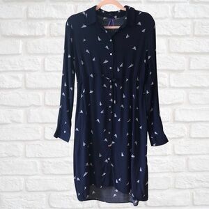 Seraphine Maternity and Nursing-Friendly Dress, Navy, Size US 2, Button Up